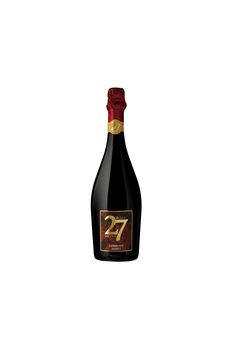 LAMBRUSCO AMABILE 27 OPERE IGT wino włoskie czerwone półsłodkie musujące