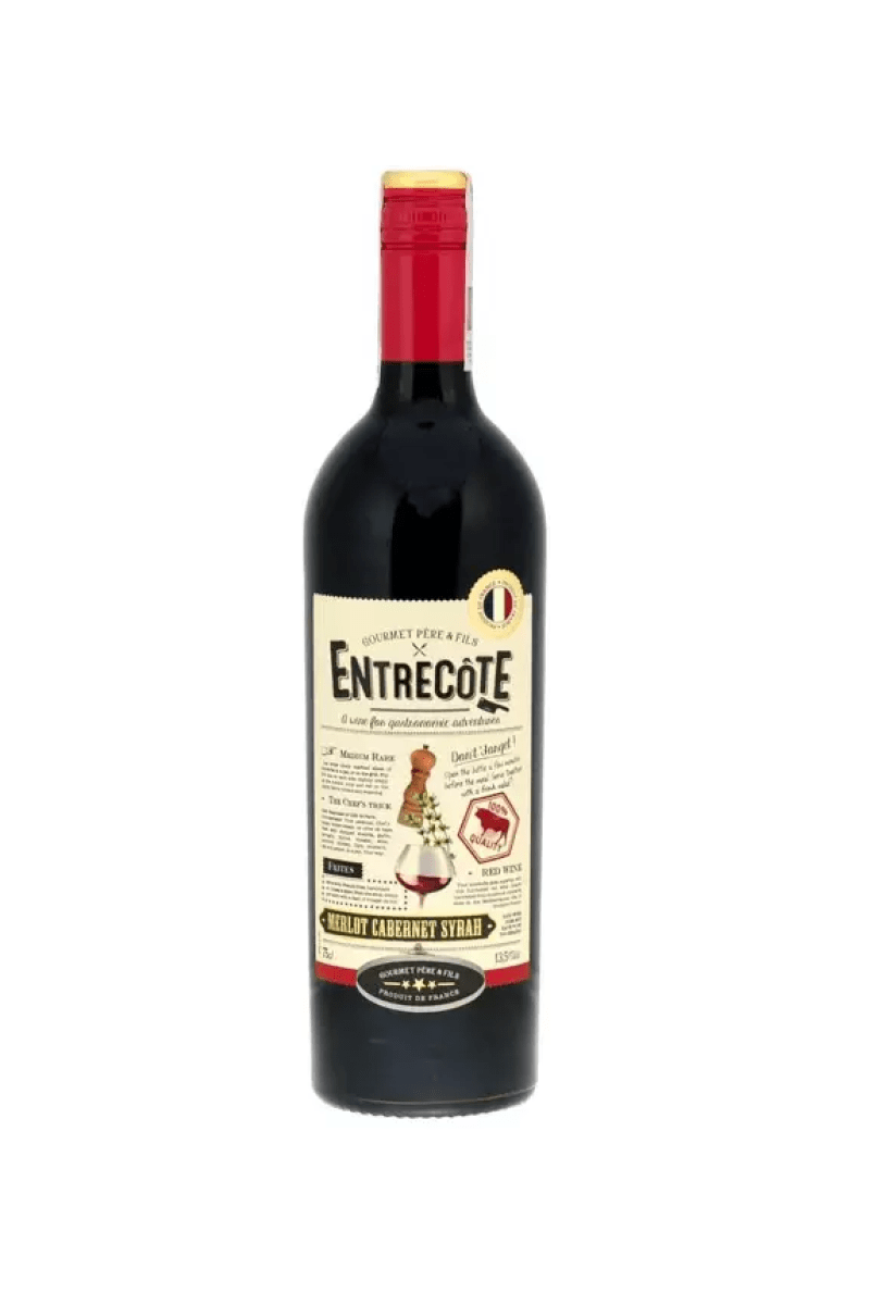 Entrecote Gourmet Pere Fils wino francuskie czerwone wytrawne