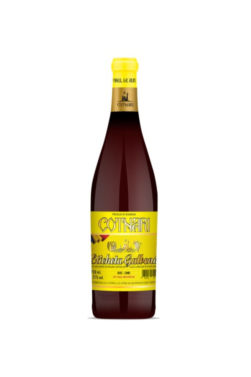 Cotnari Eticheta Galbenă vin rosu demidulce