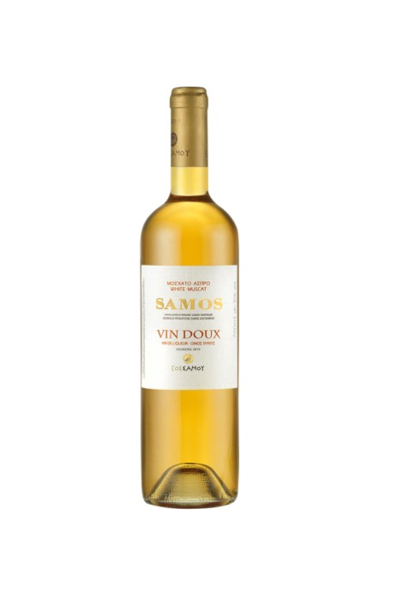 Samos Vin Doux Muscat wino greckie białe słodkie