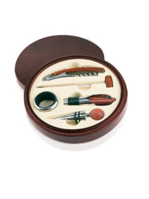 Zestaw do wina 5-elementowy w drewnianym pudełku