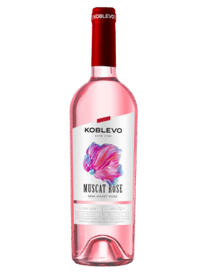 Koblevo Muscat Rose wino ukraińskie różowe półsłodkie
