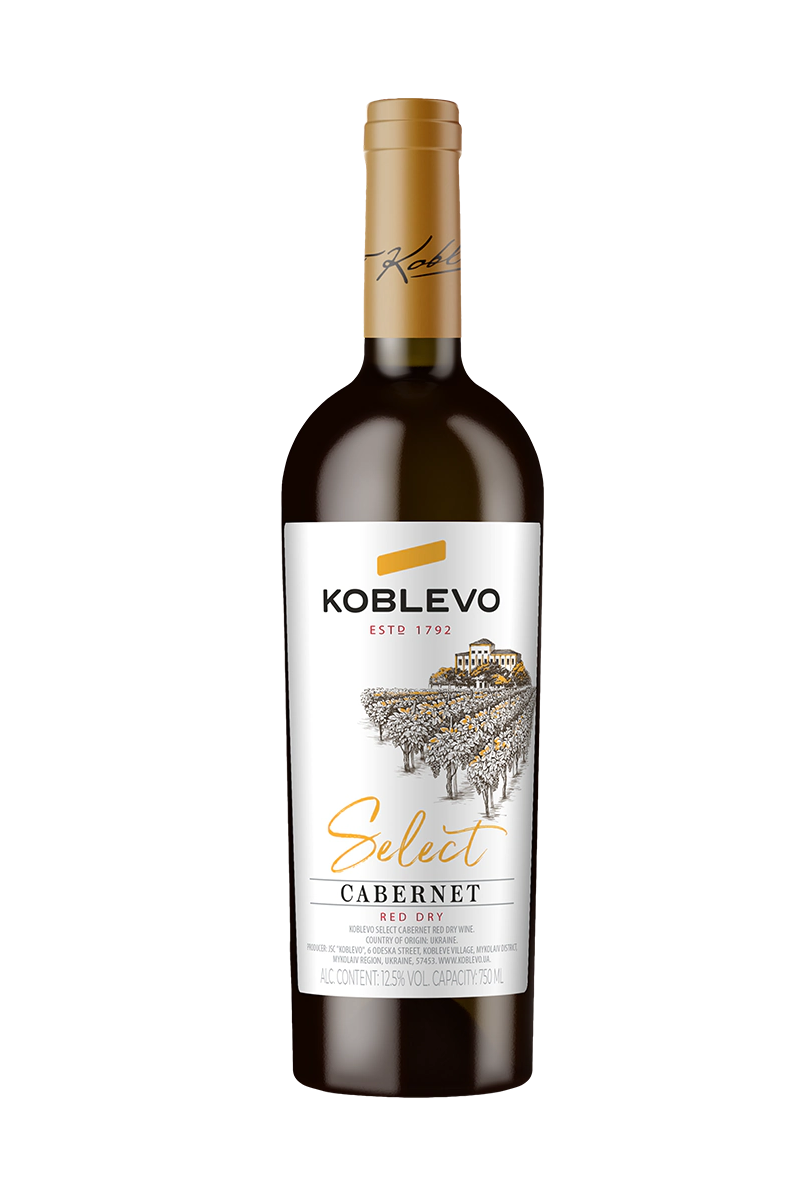 Koblevo Select Cabernet wino ukraińskie czerwone wytrawne