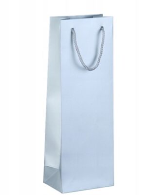 Torebka Ozdobna Prezentowa Na wino Srebrna