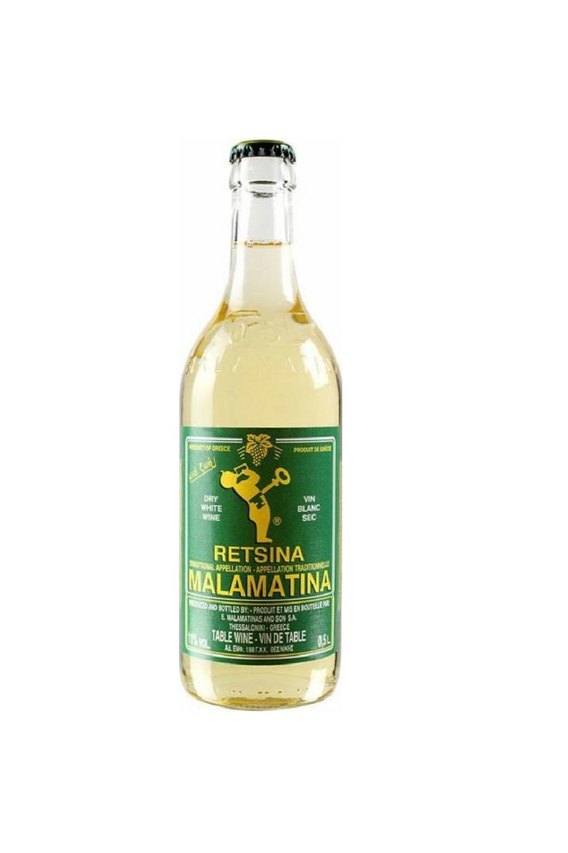 retsina malamatina wino Grecja białe wytrawne
